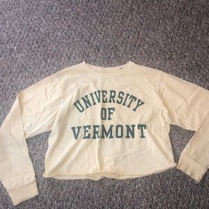 University of Vermont Logo Cropped Long Sleeve